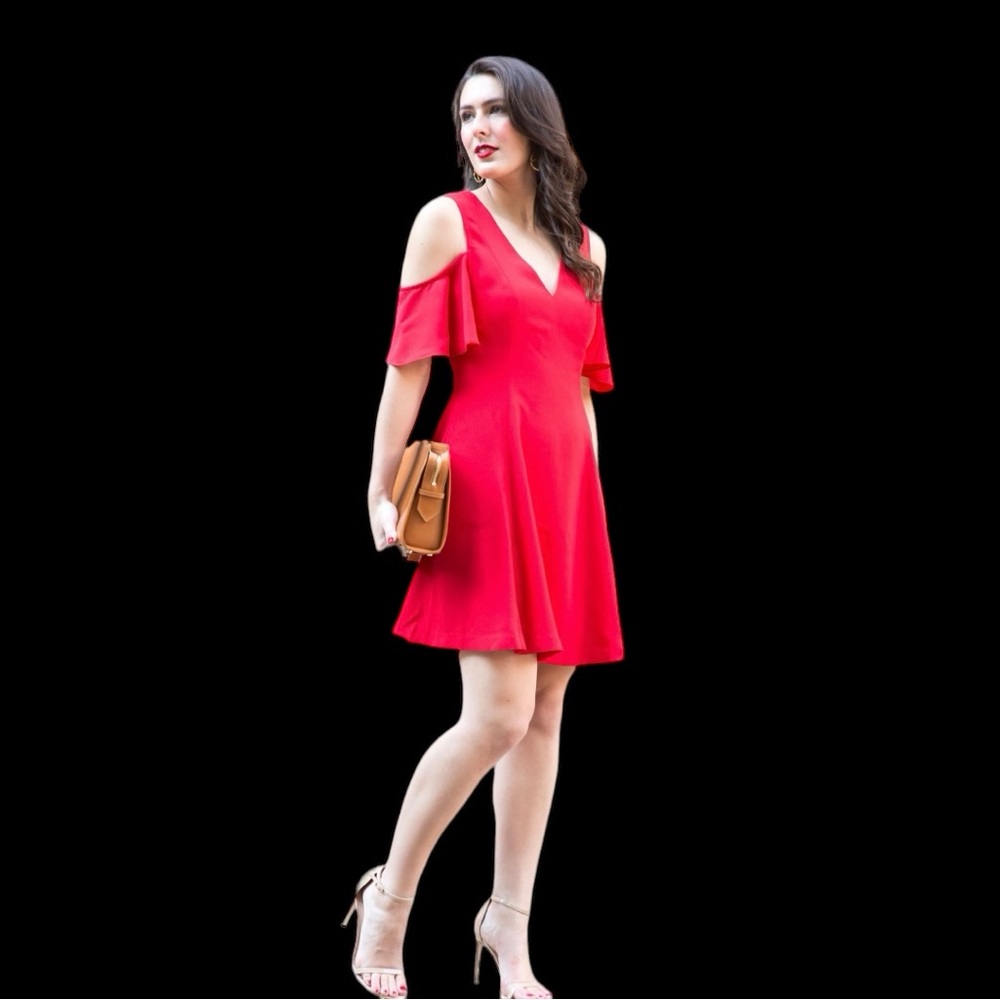 Club Monaco V -neck pernille cold shoulder dress sz 0